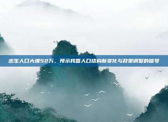 出生人口大增52万，预示我国人口结构新变化与政策调整的信号